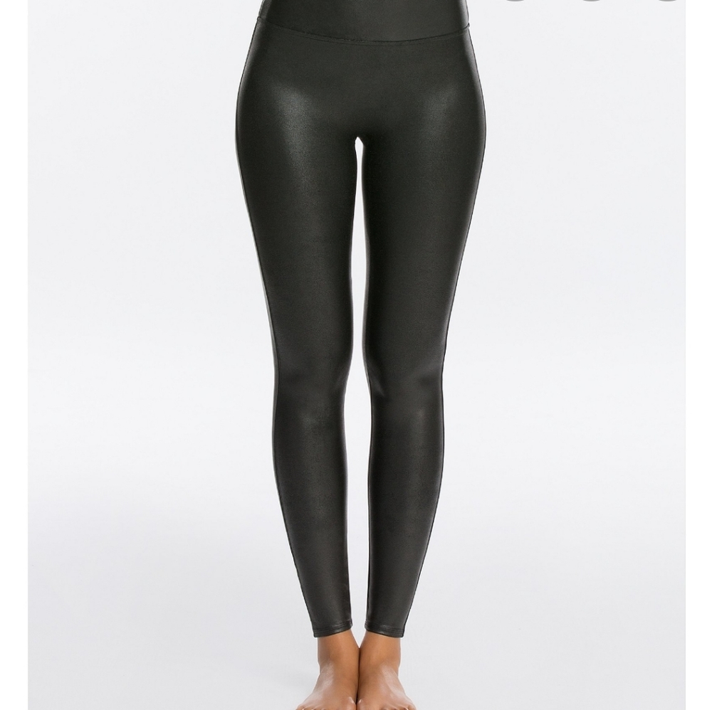 Spanx leather leggings size medium